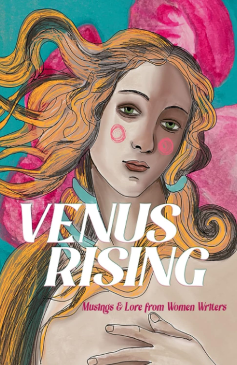 Book cover for Our Galaxy Publishing's Venus Rising anthology of short stories and written works by women. 